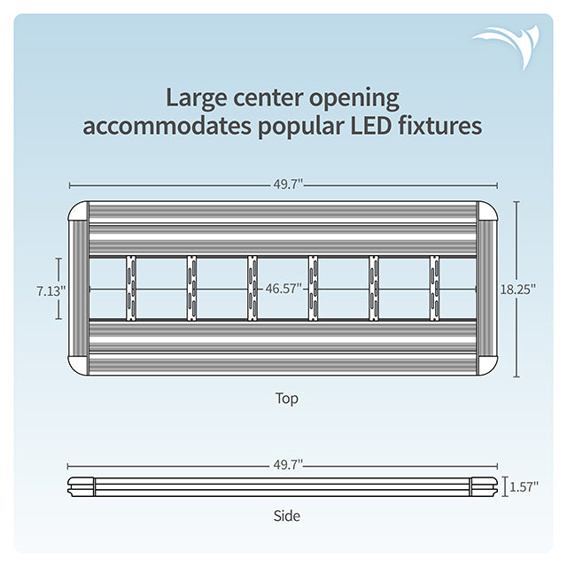 AquaticLife 48" G3 T5HO LED Hybrid w/ End Caps - 4x54W